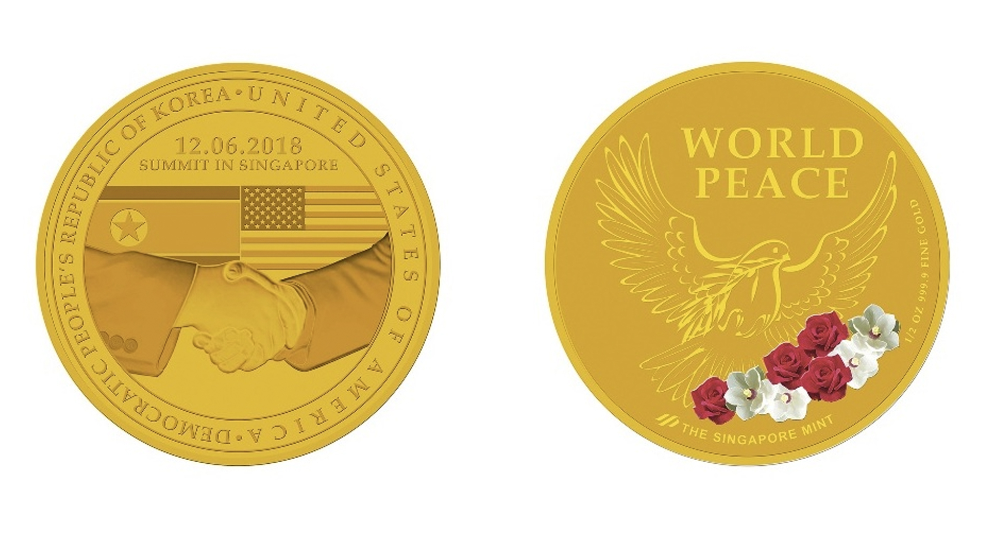 Crean moneda especial por reunión entre Trump y Kim Jong-un