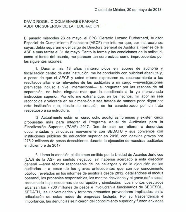 Destituye ASF a auditora por presunto conflicto de interés - muna-dora-buchachin