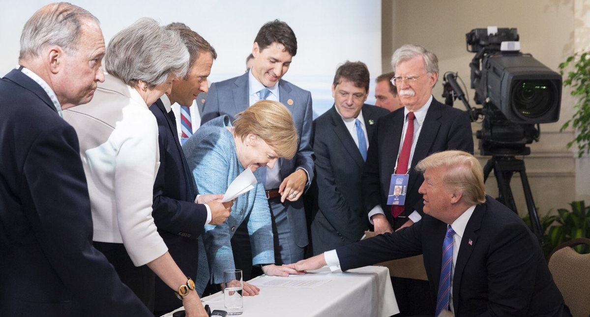 Donald Trump asegura que tiene una buena relación con Merkel - negociacion-acuerdo-g7-donald-trump