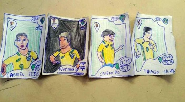 Niño dibuja su propio álbum del Mundial - nino-album-mundial-dibujos