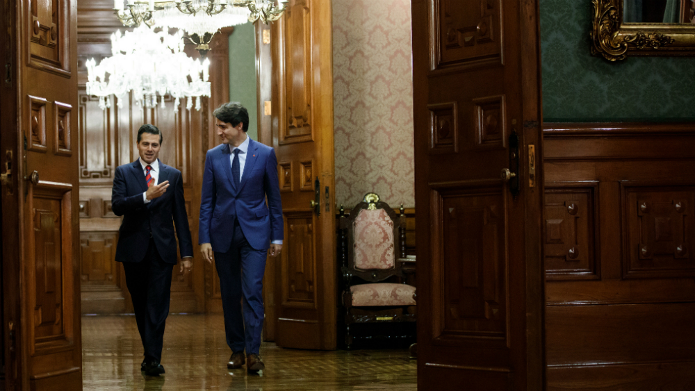 EPN y Trudeau hablan sobre medidas ante aranceles de EE.UU. - pena-nieto-trudeau