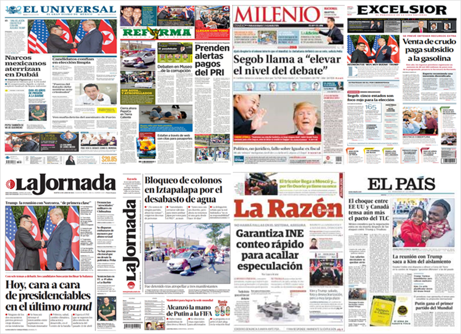 Debate y Donald Trump en las primeras planas del martes