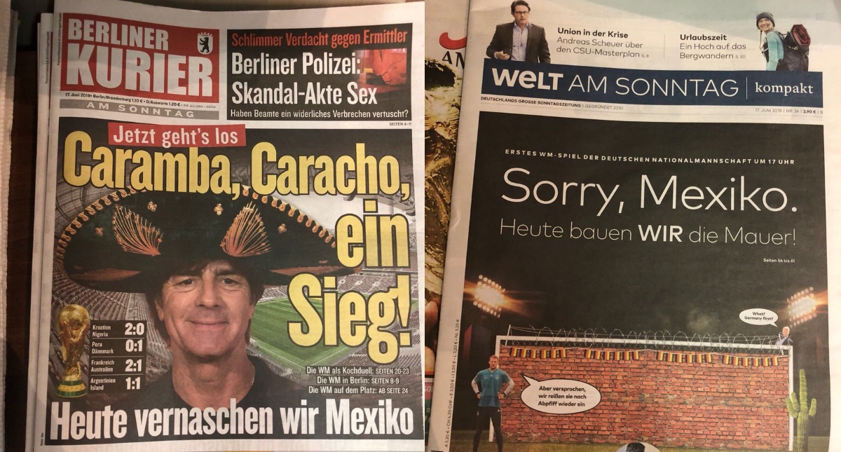 Lo que dicen los periódicos alemanes del partido contra México