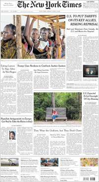 Trump, aranceles y Rajoy en primeras planas - portadas-1-jun-nyt