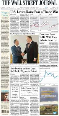 Trump, aranceles y Rajoy en primeras planas - portadas-1-jun-wsj