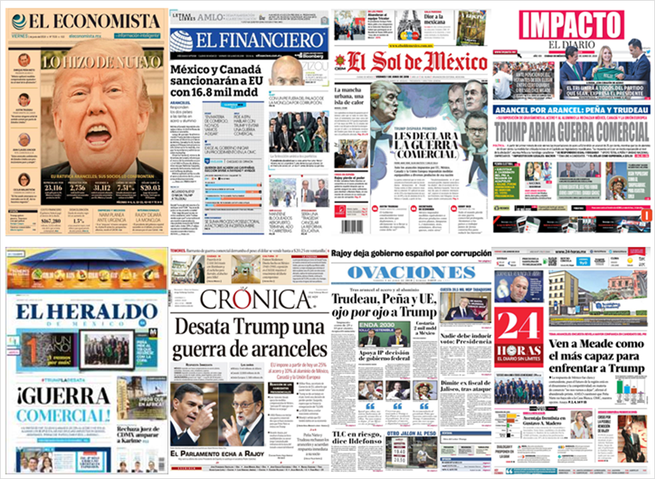 Trump, aranceles y Rajoy en primeras planas - portadas-1-jun2