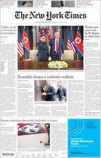 Todo lo que publicaron los periódicos del Tercer Debate Presidencial - portadas-13-jun-nyt