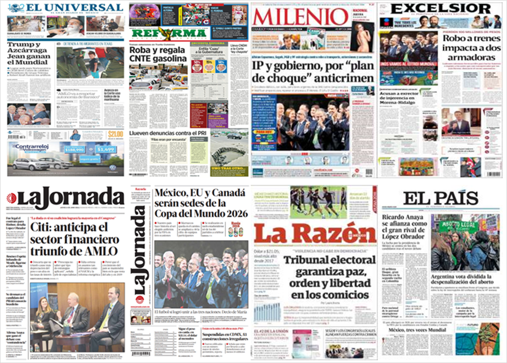 Mundial 2026 y tasas de interés en primeras planas - portadas-14-jun1