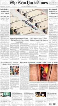 Trump y menores migrantes en primeras planas - portadas-20-jun-nyt