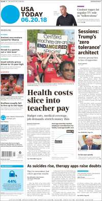 Trump y menores migrantes en primeras planas - portadas-20-jun-usat