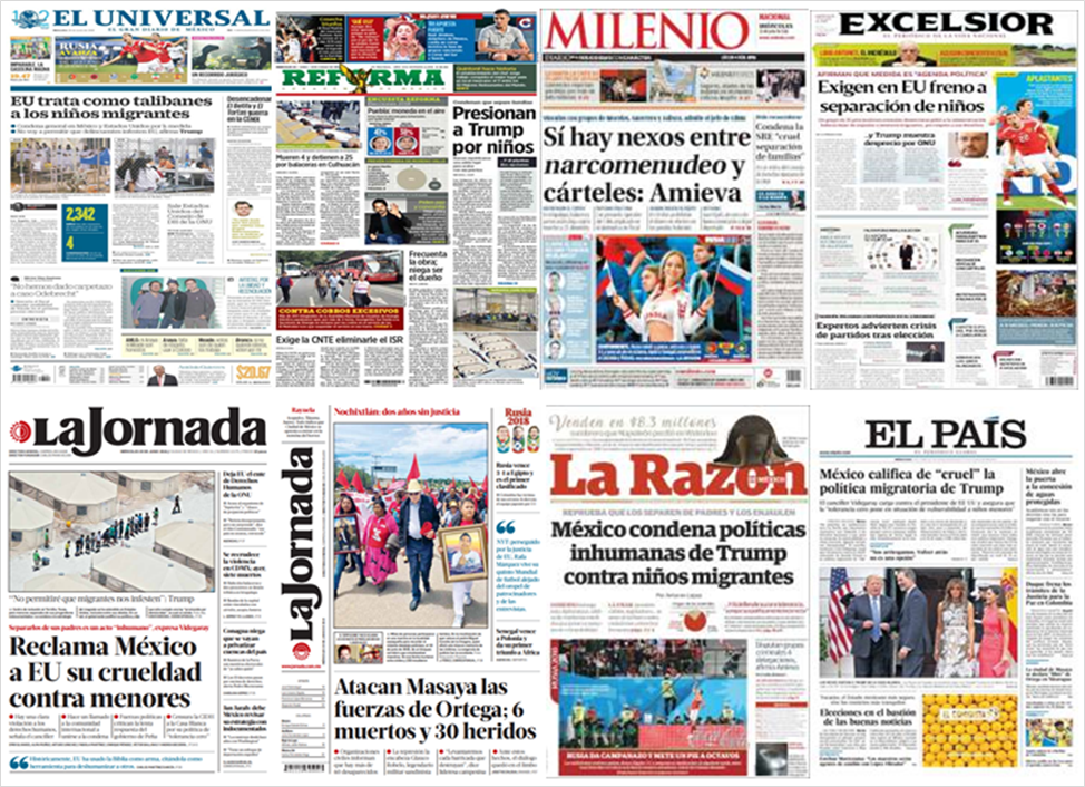 Trump y menores migrantes en primeras planas - portadas-20-jun1