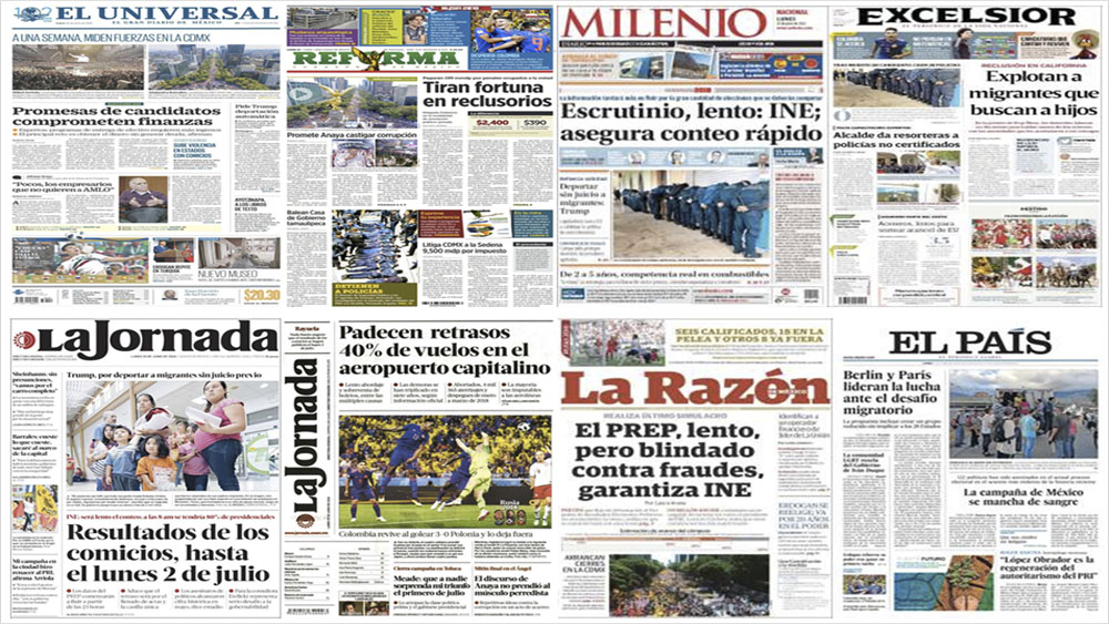 INE, PREP y Trump en primeras planas