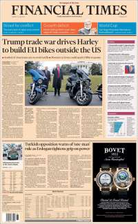 INE, Trump y Harley-Davidson en primeras planas - portadas-26-jun-financial