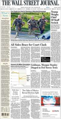 Elecciones, INE y tiroteo en Maryland en primeras planas - portadas-29-jun-wsj