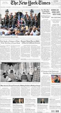 Peso, TLC, aranceles y Trump en primeras planas - portadas-6-jun-nyt