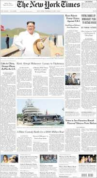 AMLO, NAIM y Trump en primeras planas - portadas-7-jun-nyt