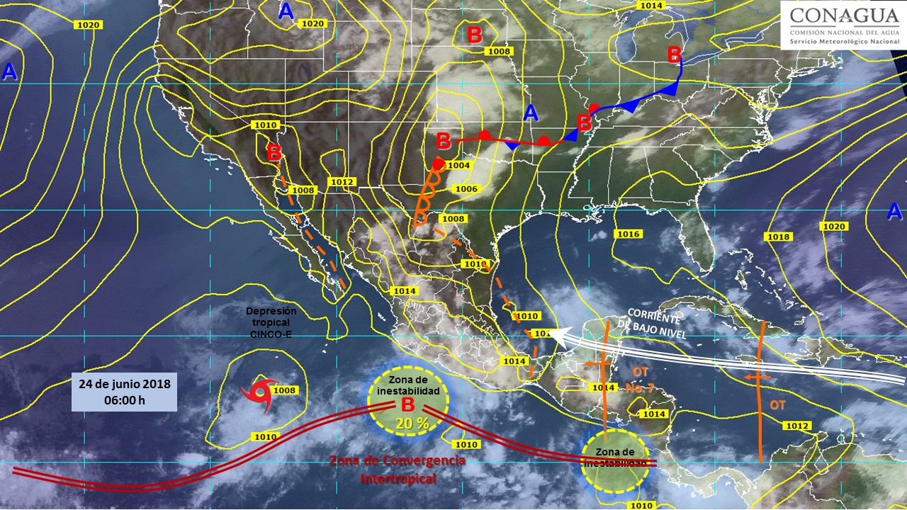 Continuarán las lluvias en gran parte del país - pronostico-domingo-24-2