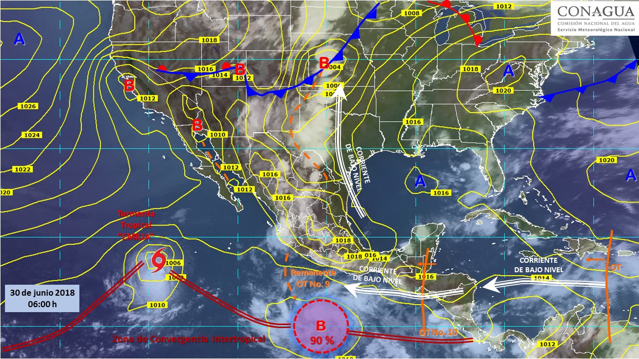 Continuarán las tormentas en el centro, sur y occidente del país - pronostico-sabado-30-2