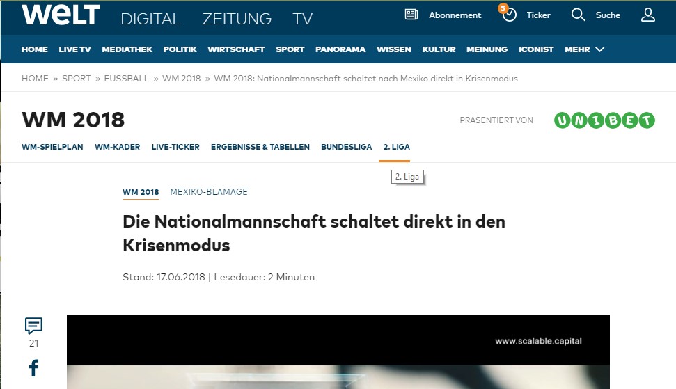 Así reaccionaron los medios internacionales con la victoria de México - reacciones-medios-mexico-alemania-welt