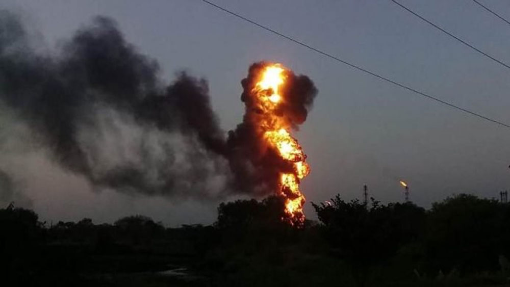 Incendio en refinería de Veracruz