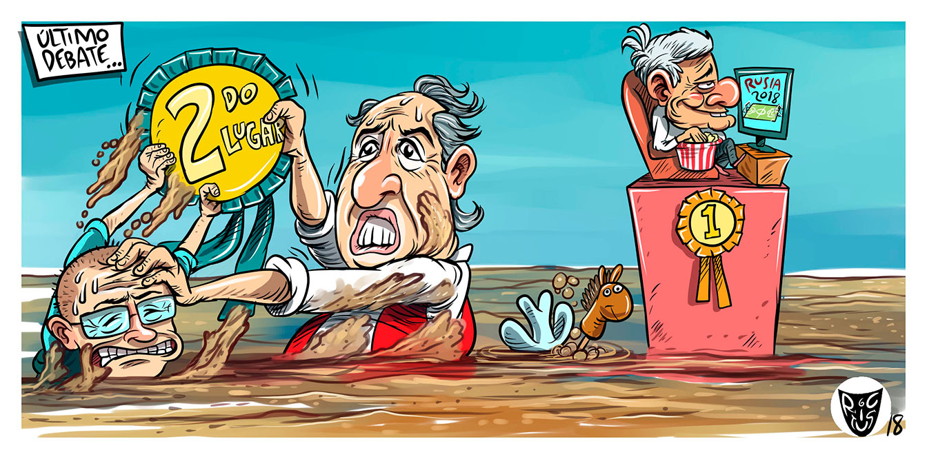 Seis cartones que ilustran el tercer debate presidencial - rictus