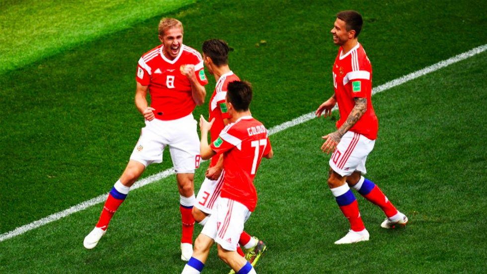 Rusia arranca con el pie derecho goleando a Arabia Saudita - rusia-gol
