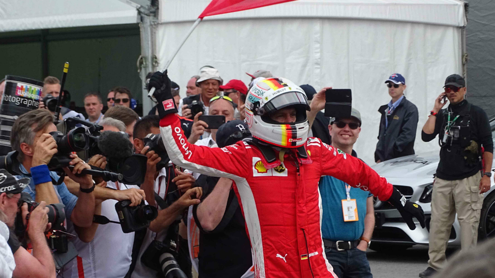 Reflejos del Gran Premio de Canadá 2018 de F1 - sebastian-vettel-festejo-gp-canada-2018