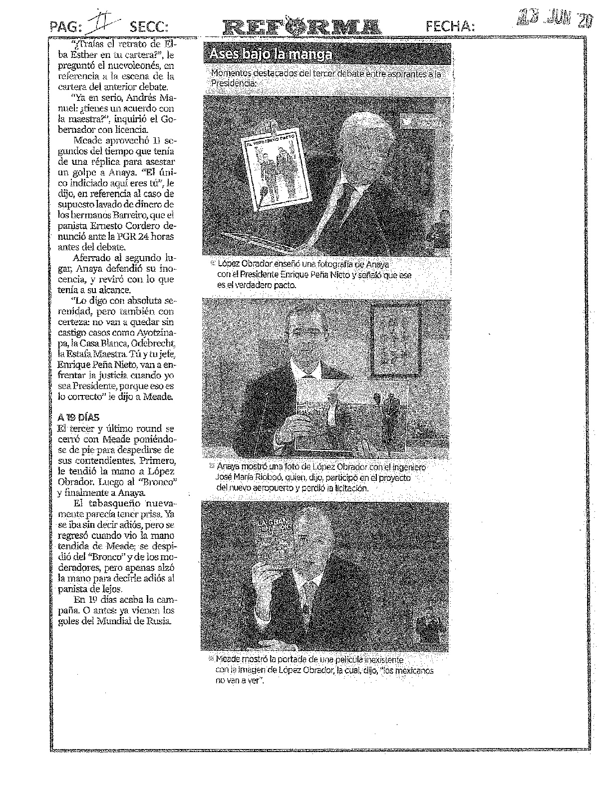 Todo lo que publicaron los periódicos del Tercer Debate Presidencial - tercer-debate-presidencial-mie-13-jun-2018-037