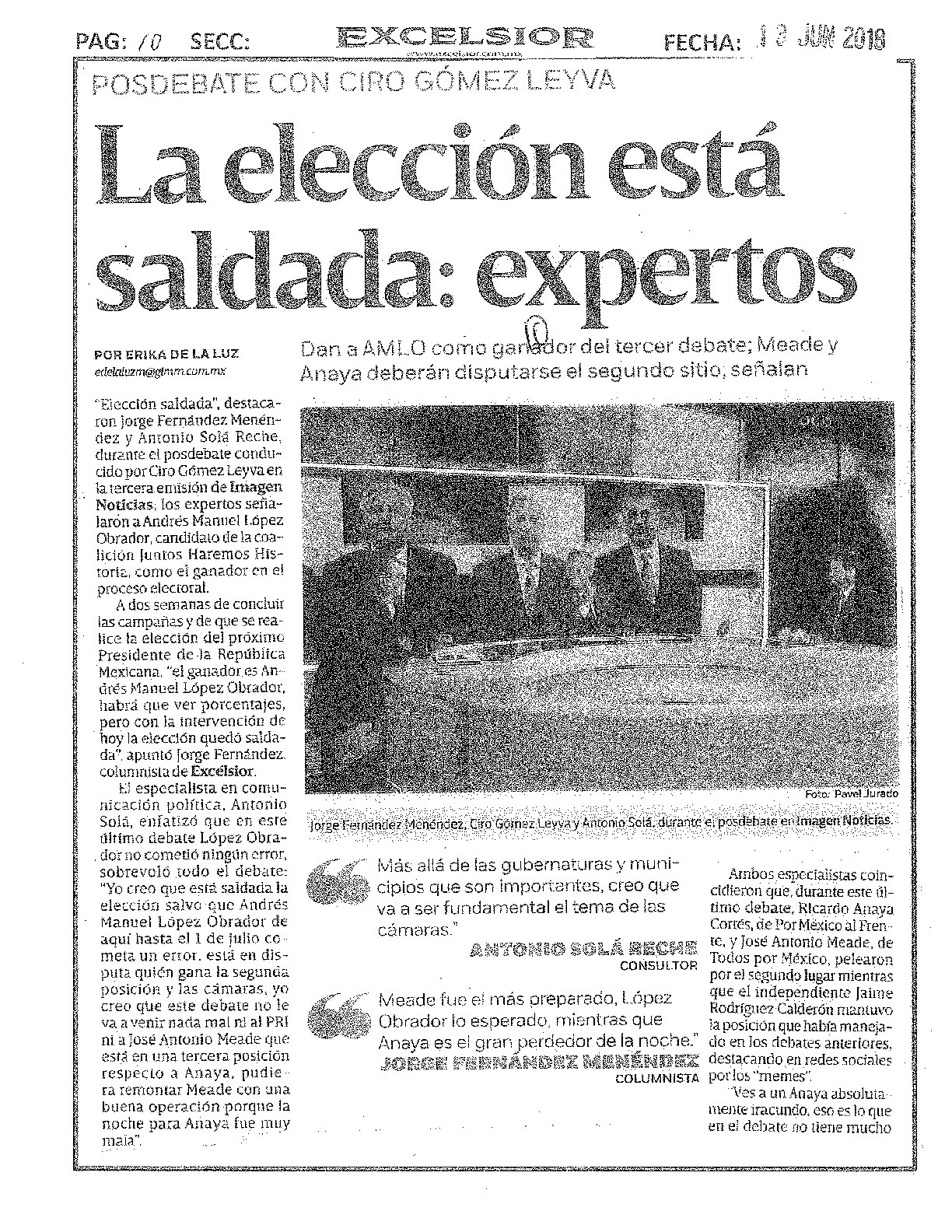 Todo lo que publicaron los periódicos del Tercer Debate Presidencial - tercer-debate-presidencial-mie-13-jun-2018-053