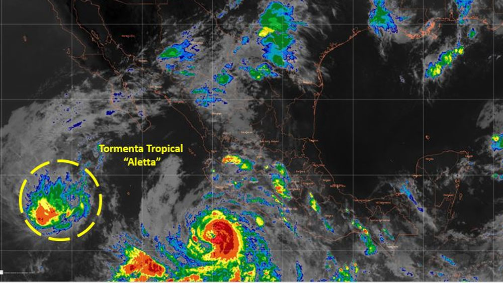 Prevén que tormenta Aletta se degrade esta tarde a baja presión