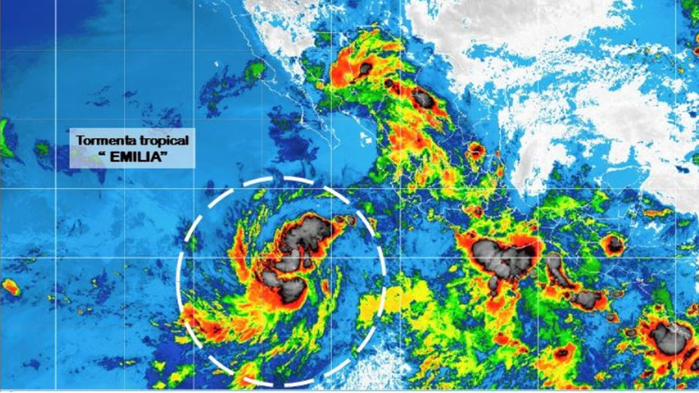 Depresión se convierte en tormenta tropical Emilia