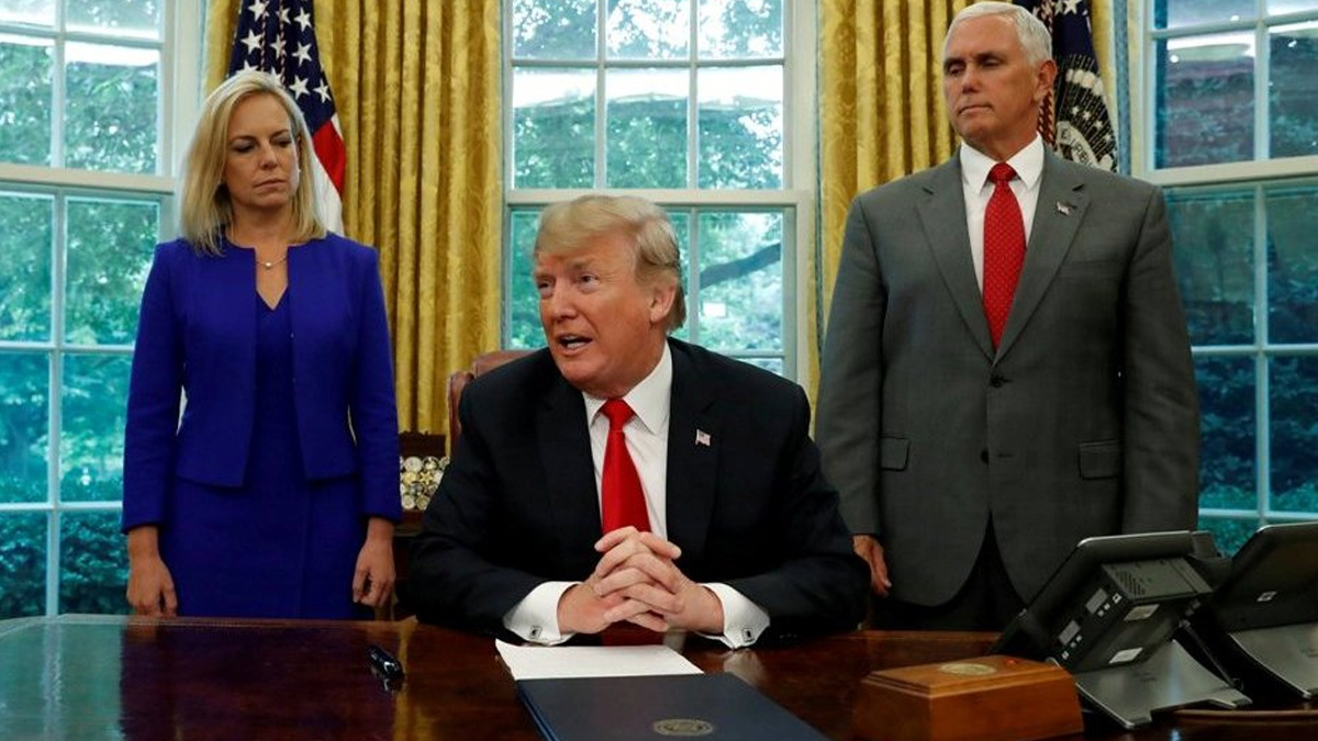 Trump detiene la separación de familias migrantes