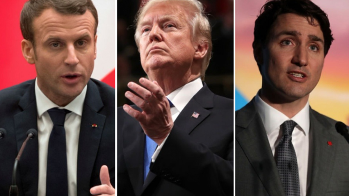 Trump, Trudeau y Macron cruzan ataques previo a encuentro del G-7
