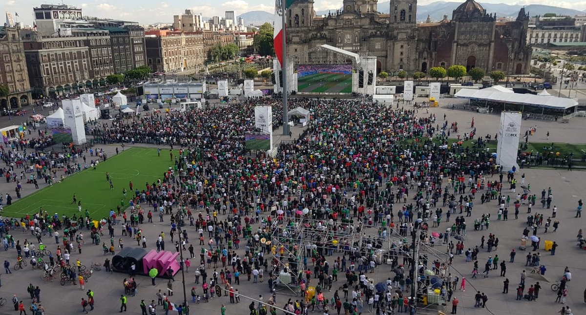 Así se vivió la victoria de México en el Zócalo