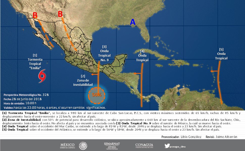 Sin afectaciones al país por zona de inestabilidad en Oaxaca - zona-de-inestabilidad-oaxaca