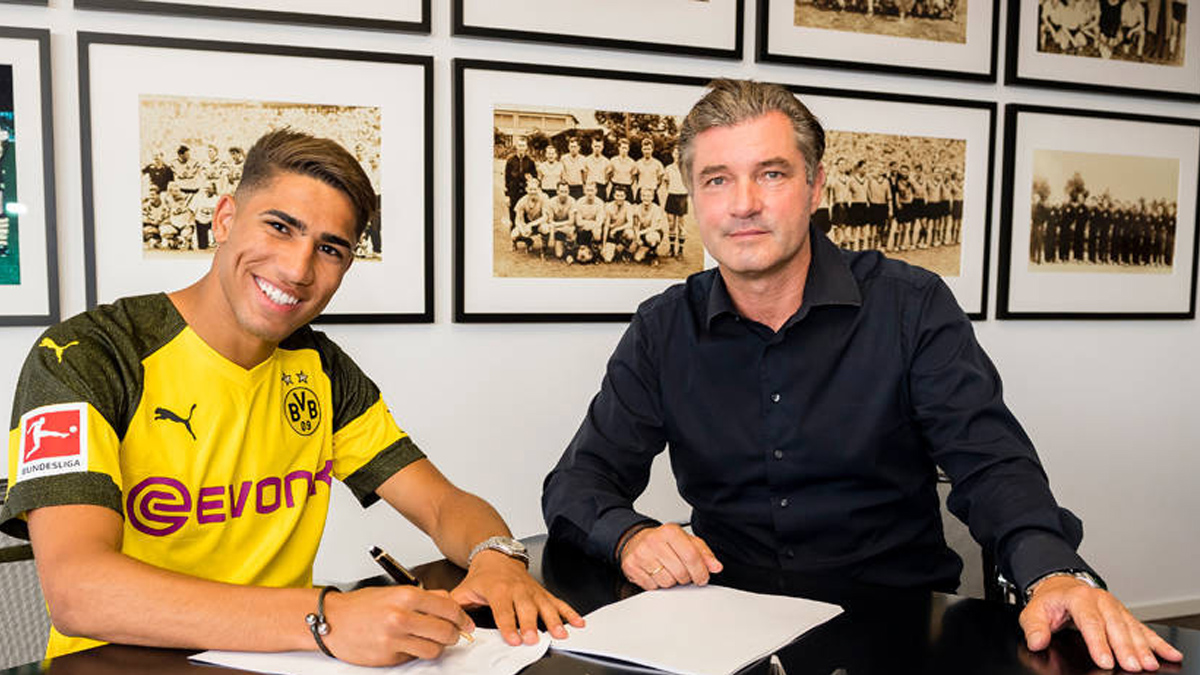 El Borussia Dortmund contrata a Achraf Hakimi