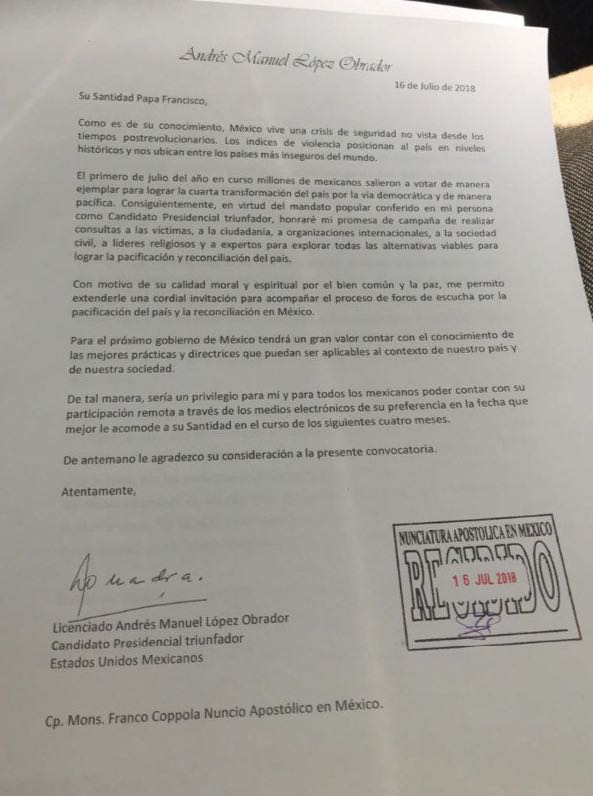 AMLO invita formalmente al papa a foros de pacificación - amlo-andres-manuel-lopez-obrador-papa-francisco-2
