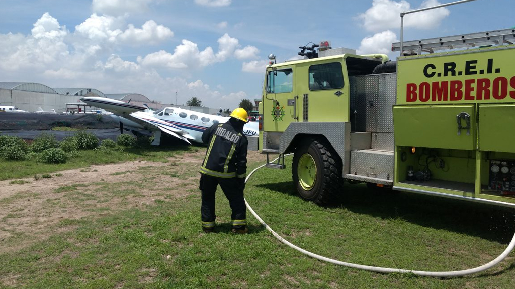 Avioneta se despista en aeródromo de Pachuca - avioneta-pachuca-aterrizaje