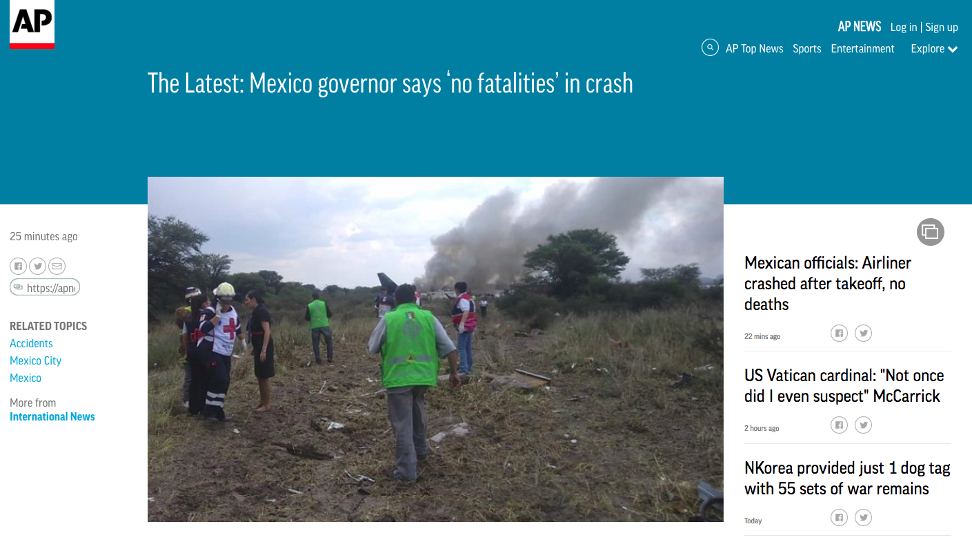 La reacción de los medios internacionales tras accidente aéreo en Durango - captura-de-pantalla-2018-07-31-a-las-174829