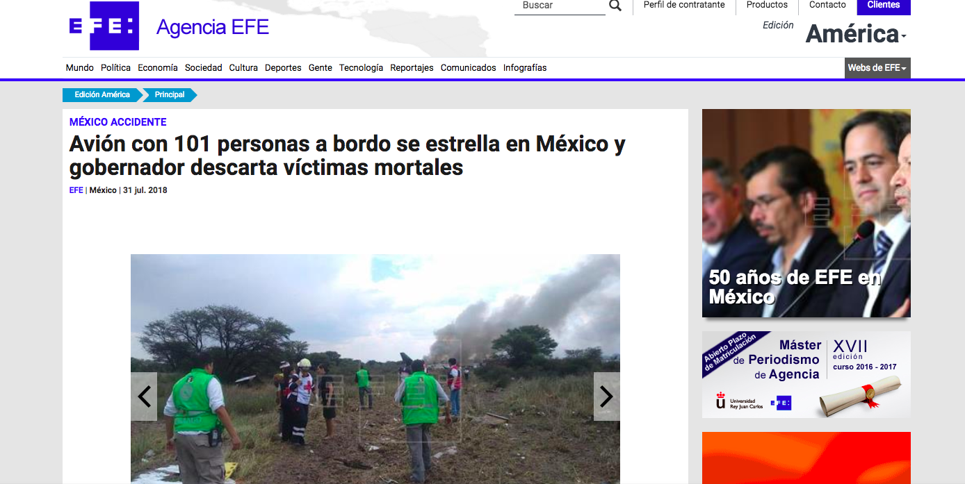 La reacción de los medios internacionales tras accidente aéreo en Durango - captura-de-pantalla-2018-07-31-a-las-180307
