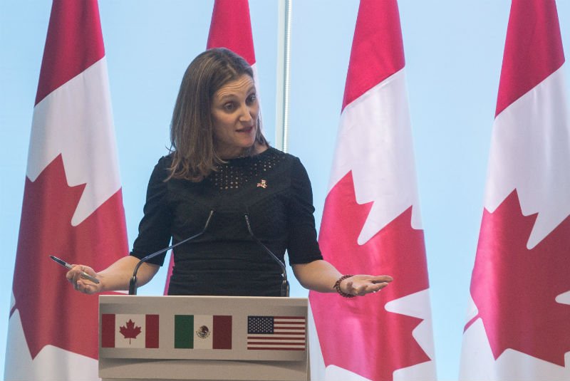 Ministros canadienses se reunirán hoy con Peña Nieto y López Obrador - chrystia-freeland