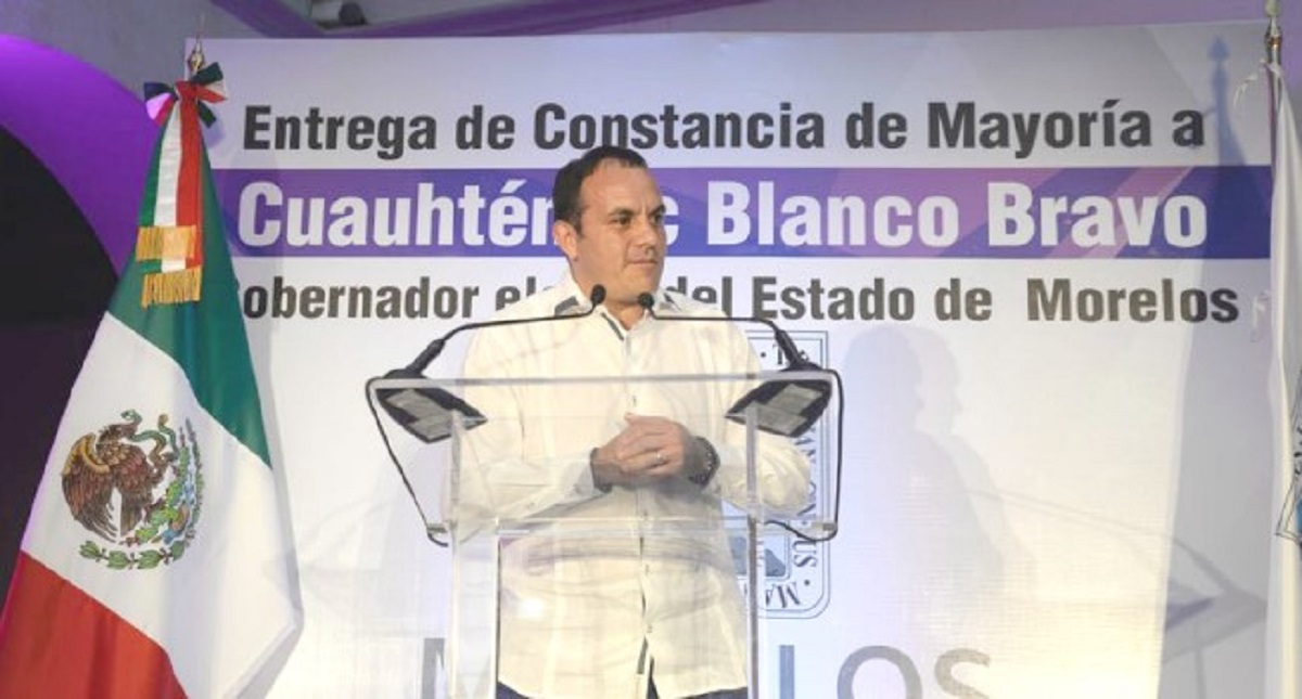 Blanco regresa a Cuernavaca a terminar gestión antes de ser gobernador