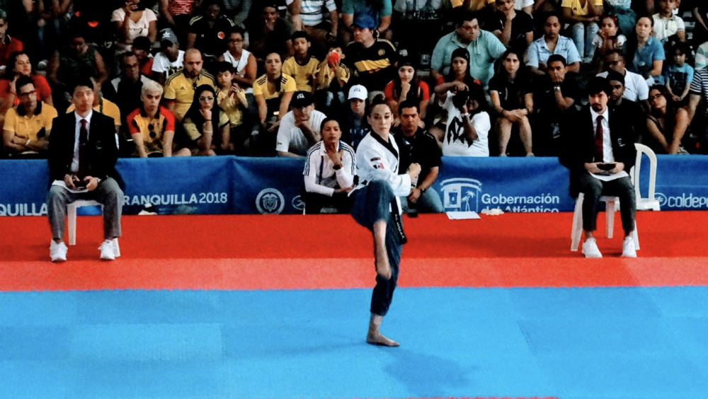 Daniela Rodríguez con histórico oro en taekwondo de formas de JCC