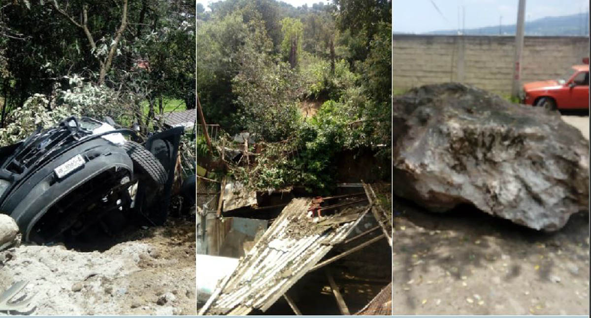 Deslizamiento de tierra deja dos lesionados en Tlalpan