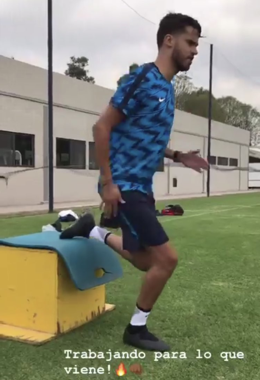 Diego Reyes se entrena en el Club América - diego-reyes-ig-america