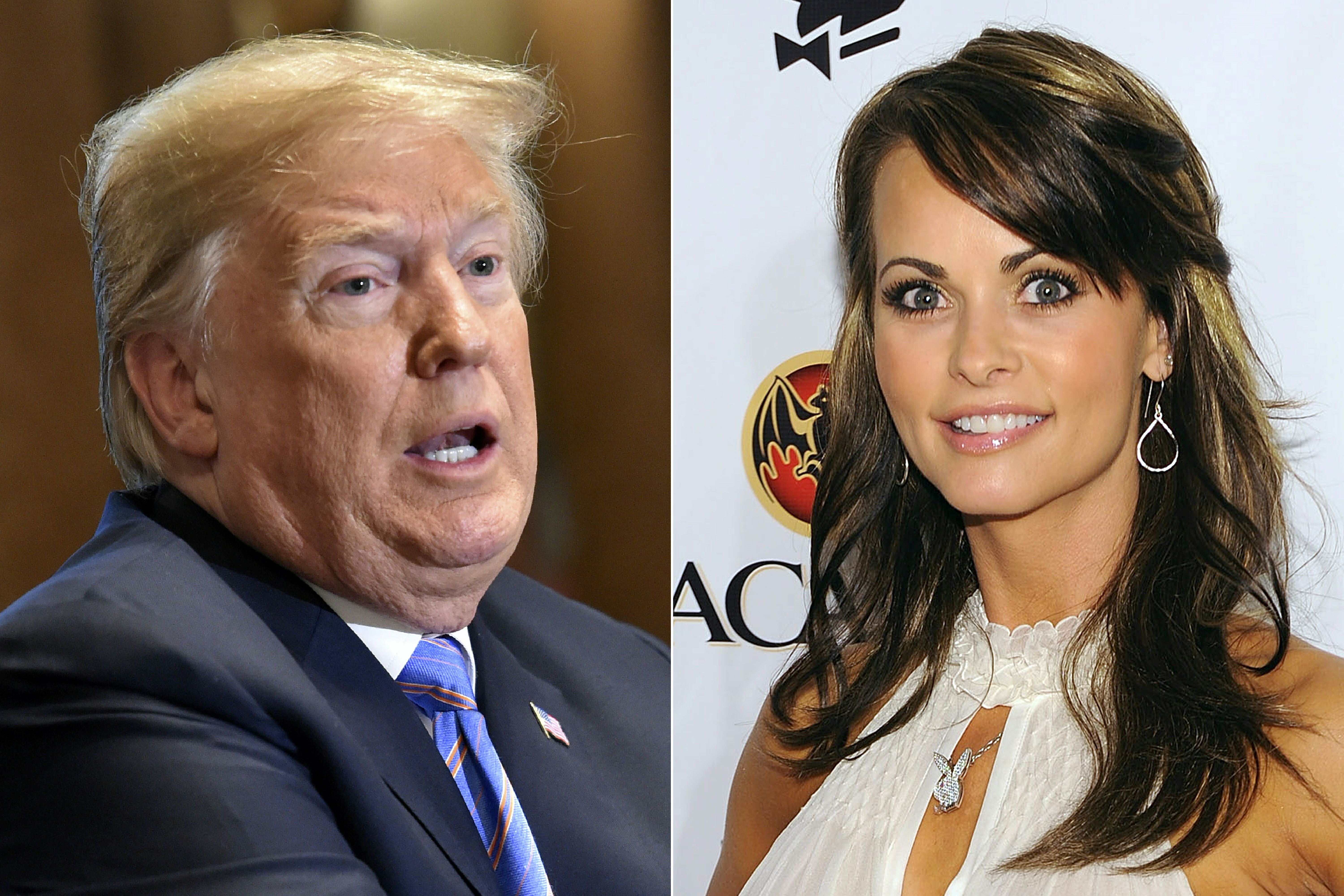 Abogado grabó a Trump mientras acordaba pago a modelo - donald-trump-y-modelo-playboy