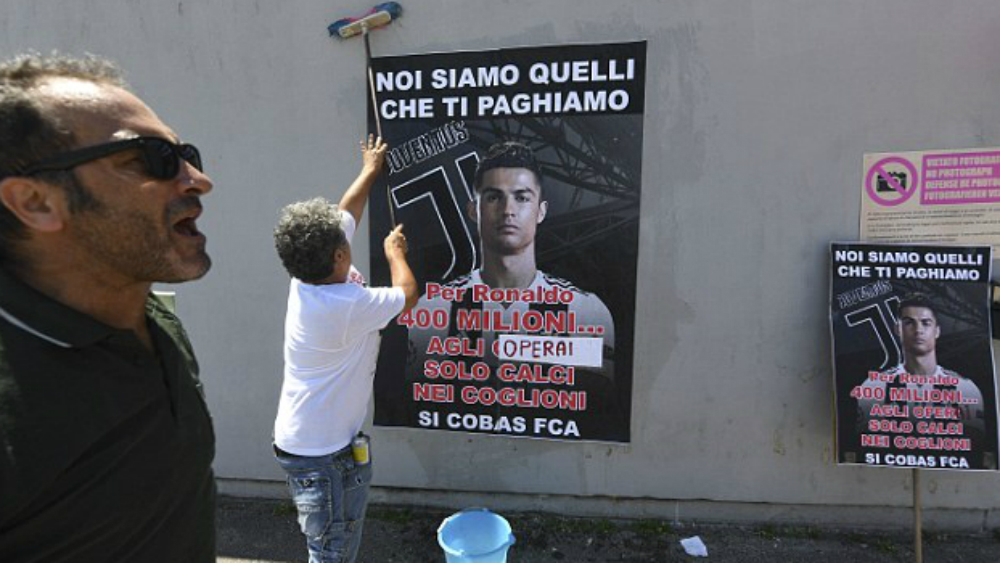 Trabajadores de Fiat llaman a huelga por compra de Cristiano Ronaldo