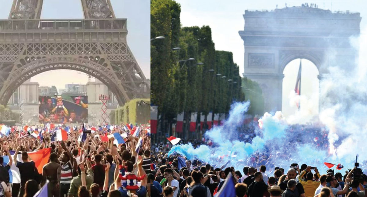 Así celebran los franceses la Copa del Mundo