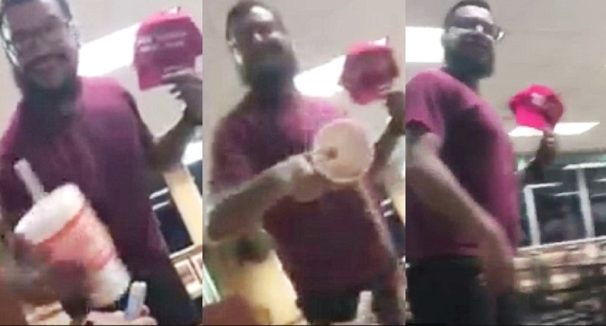 #Video Hombre agrede a joven por usar gorra a favor de Trump