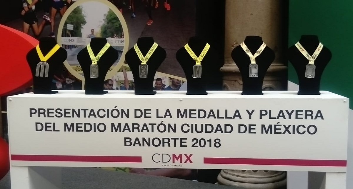Cerrarán estaciones en cuatro líneas del Metrobús por Medio Maratón - medalla-medio-maraton-2018-cdmx